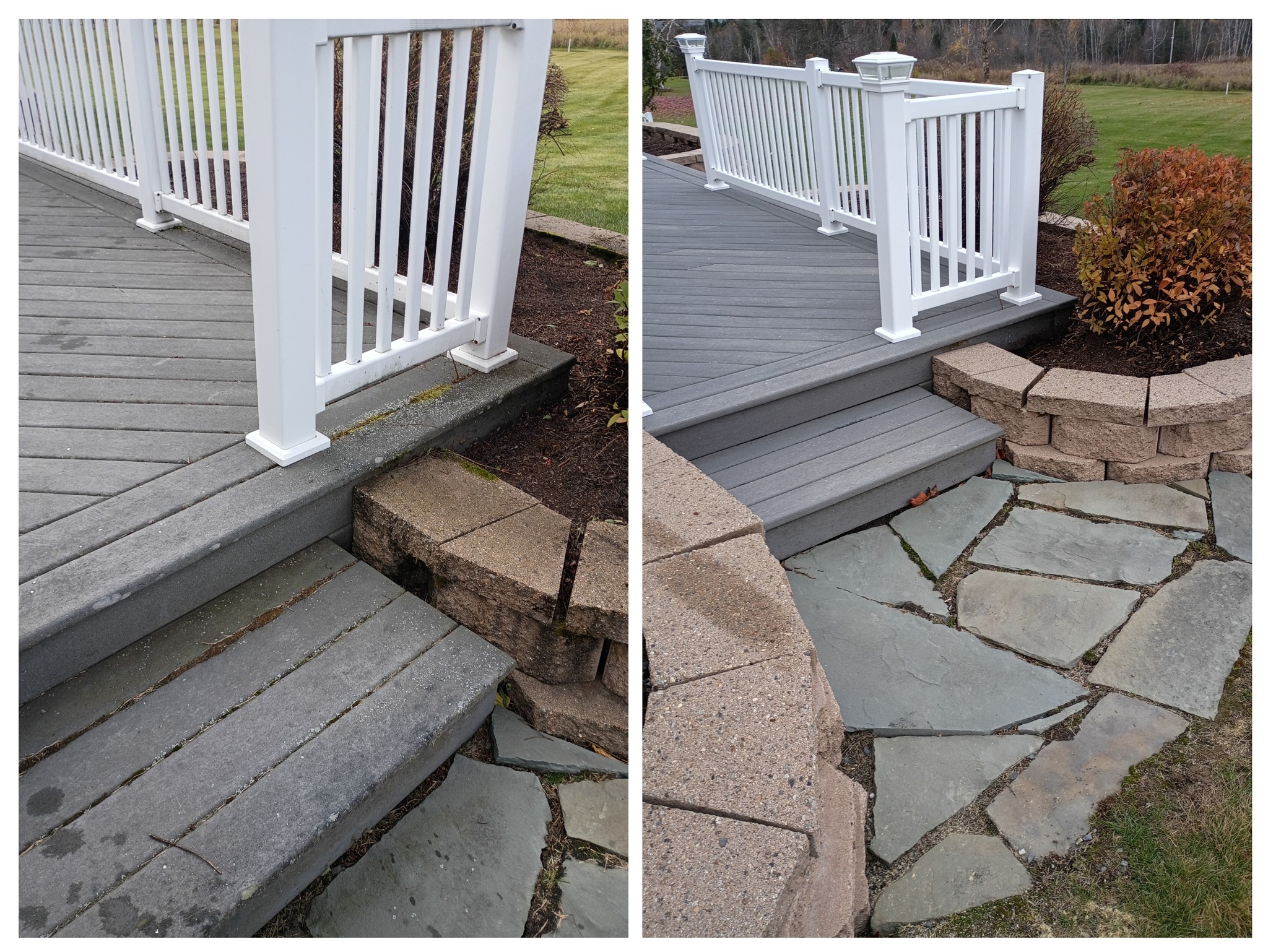 Before and after two